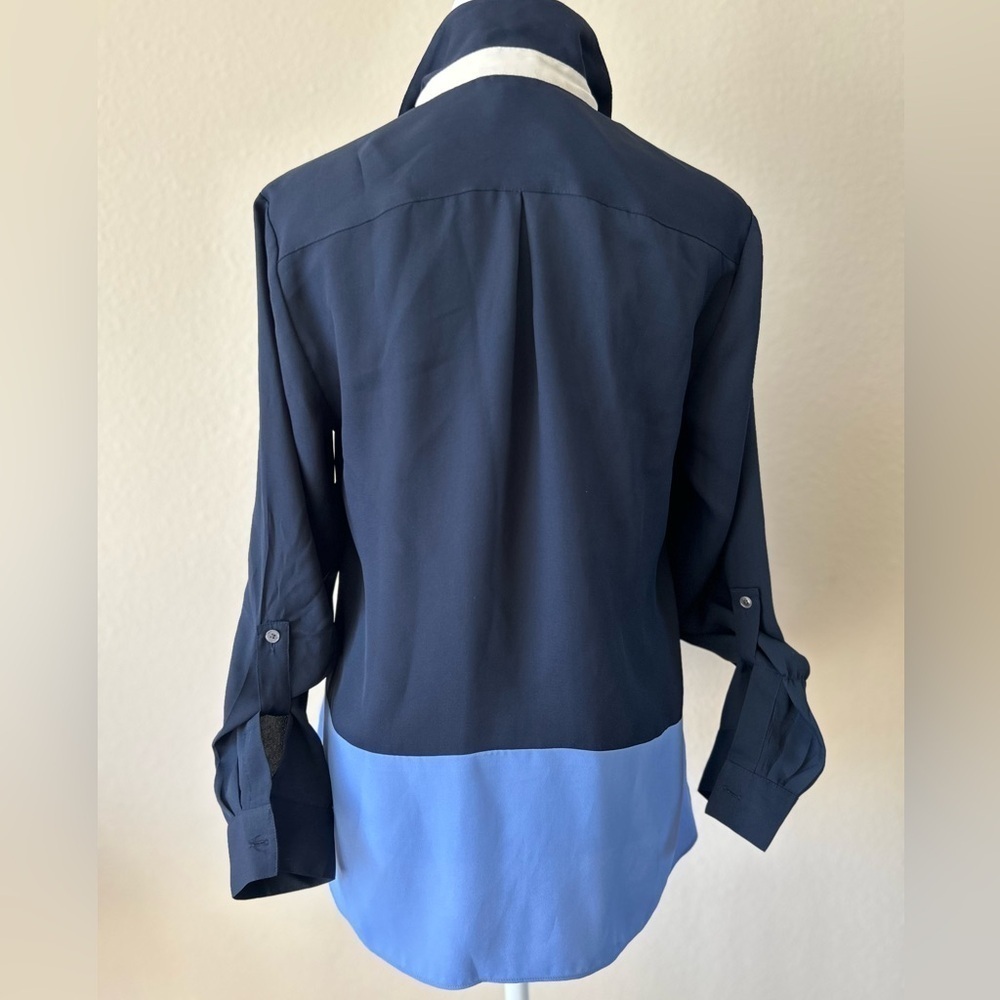 Talbots Color Block Button Down Top - image 4